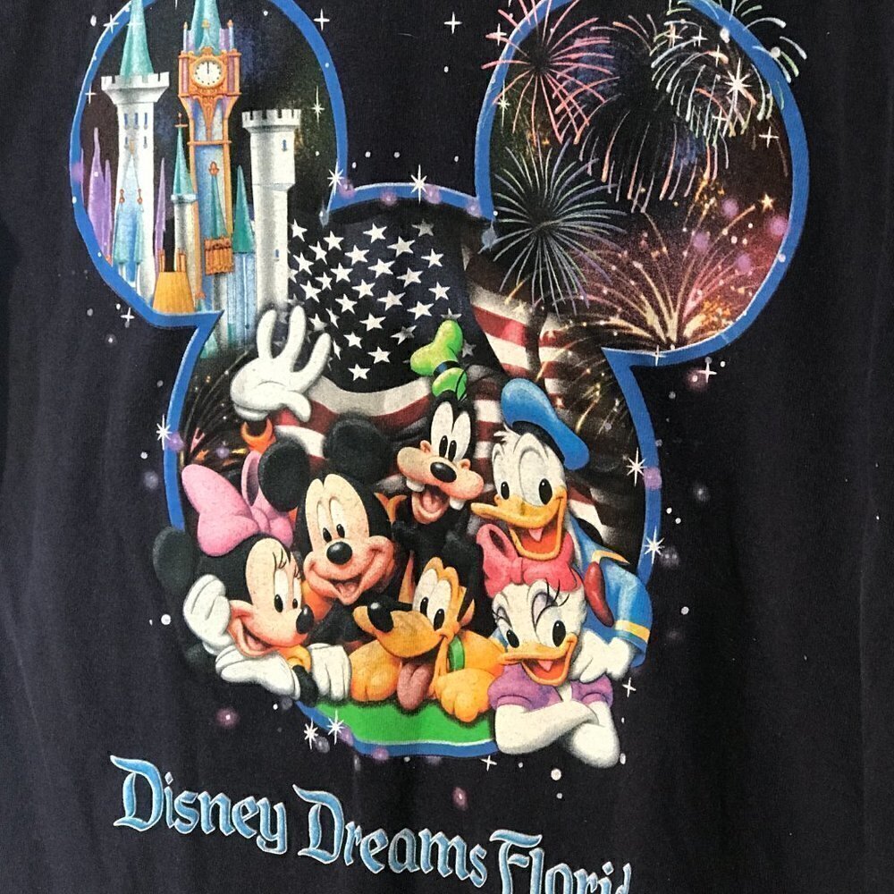 Disney Dreams Florida Walt Disney Short Sleeve Blue Tee T Shirt - Picture 4 of 7